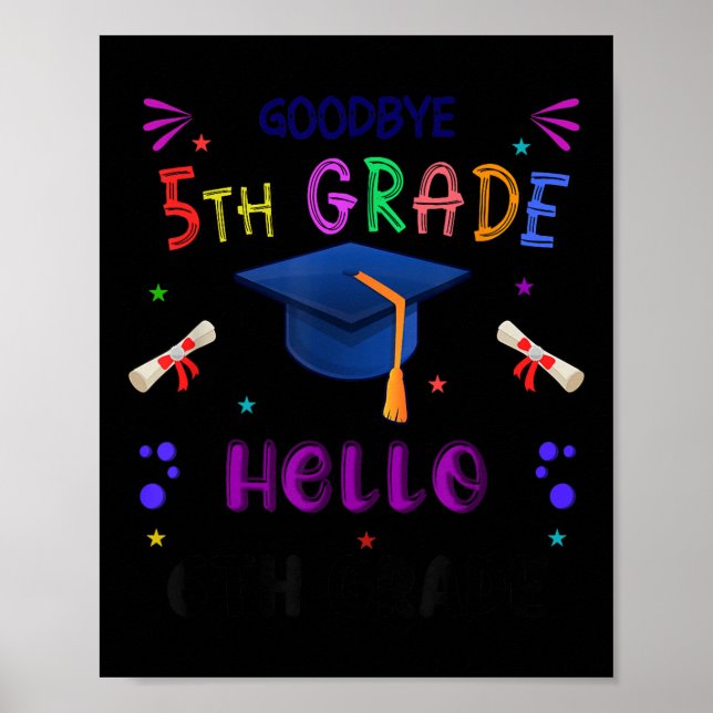 Affiche Adieu 5e année Graduation 2025 6e année Gradua (Devant)