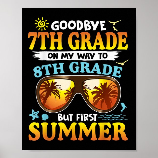 Affiche Adieu 7e année Graduation à 8e année Bonjour Su (Devant)