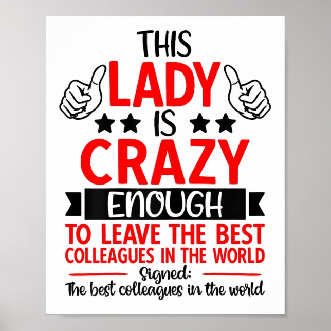 Affiche Adieu Collègue de Travail qui Quitte son Emploi, C (Devant)