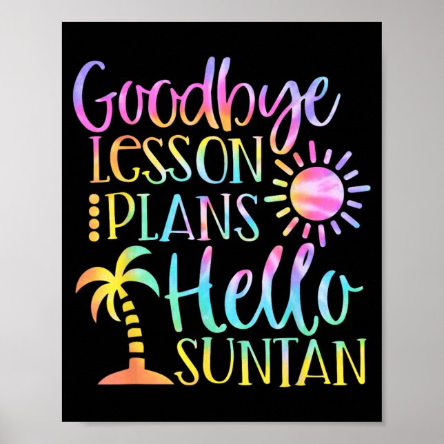 Affiche Adieu Plans de Cours Bonjour Enseignant au Soleil  (Devant)