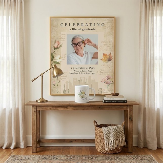 Affiche Adieu souvenir d'Arabie saoudite, tribut de gratit (Preserve your most cherished journey with this refined, customizable "Quiet Luxury" tribute set.)