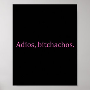 Affiche Adios Achos Texte Rose Drôle Cinco De Mayo Pour Le