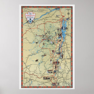 Affiche Adirondacks vintages - 1929