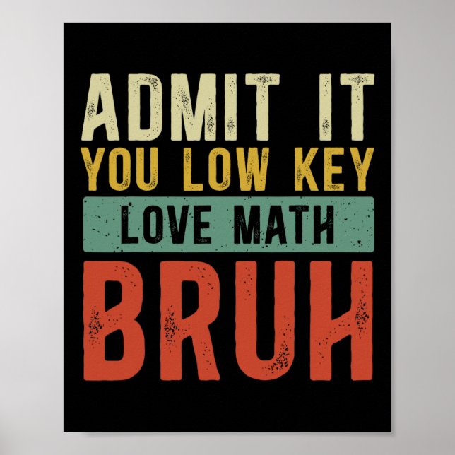 Affiche Admettez-le, vous aimez discrètement les maths, me (Devant)