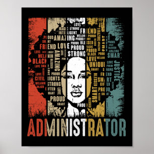 Affiche Administrateur Afro African American Black History
