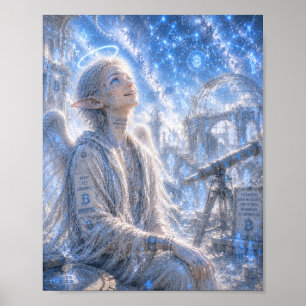 Affiche Admiration Sincère / Ange / Observatoire d'étoiles
