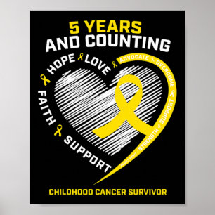 Affiche Ado Garçons Filles Enfants 5 ans Or Enfance Cancer