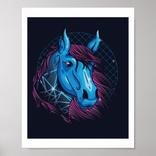 Affiche Ado NEON Horse Girls Love Horses Cool tendance