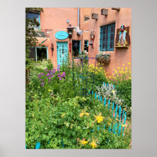 Affiche Adobe house Garden Nouveau Mexique Photo