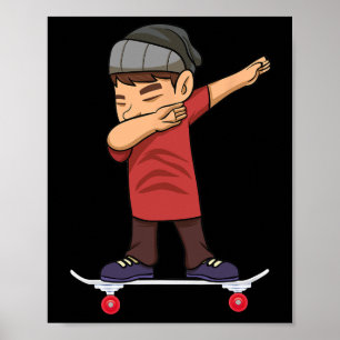 Affiche Adolescent de sexe masculin en planche à roulettes