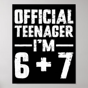 Affiche Adolescent Je suis mon 13e anniversaire 6 7 Meme S