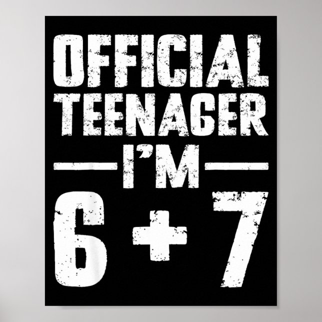 Affiche Adolescent Je suis mon 13e anniversaire 6 7 Meme S (Devant)