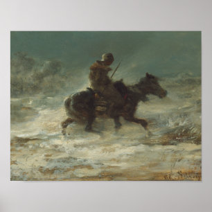 Affiche Adolphe Schreyer - Homme avec Lance à travers