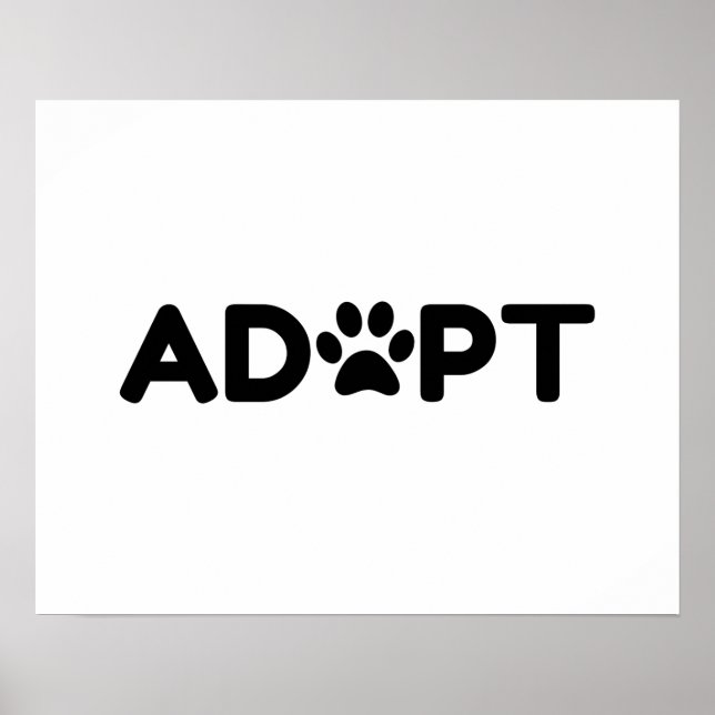 AFFICHE ADOPT A DOG PAW (Devant)