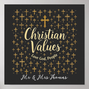 Affiche Adopter les valeurs chrétiennes : Aimer Dieu, Aime