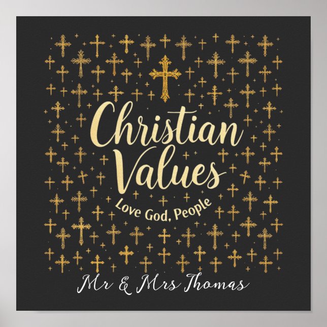 Affiche Adopter les valeurs chrétiennes : Aimer Dieu, Aime (Devant)