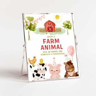 Affiche Adopter un animal de ferme Barnyard Boy Anniversai