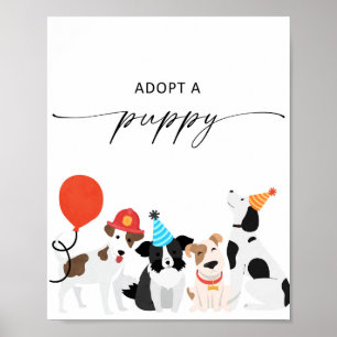 Affiche Adopter un certificat d'adoption d'anniversaire de