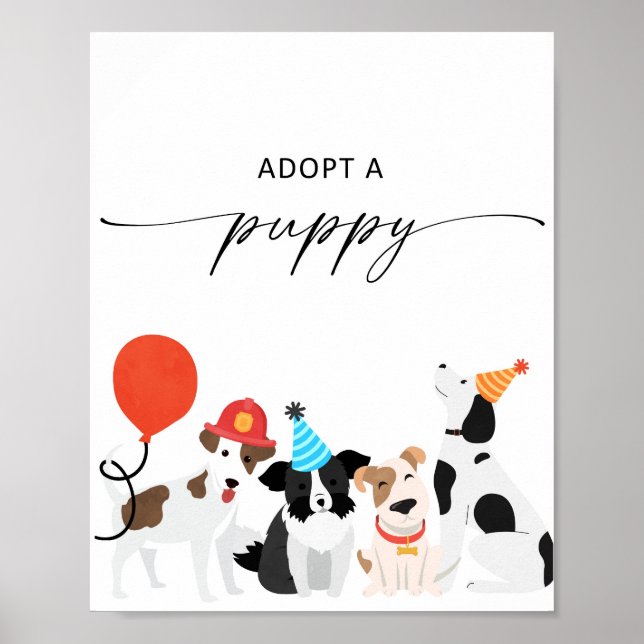 Affiche Adopter un certificat d'adoption d'anniversaire de (Devant)