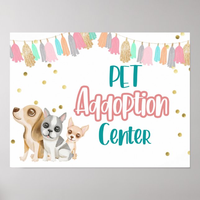 Affiche Adopter un chiot, Pawty, Puppy party, Enfants part (Devant)