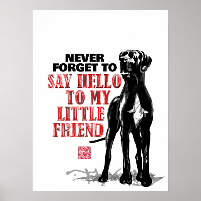 Affiche Adopter un Grand Danois (Devant)