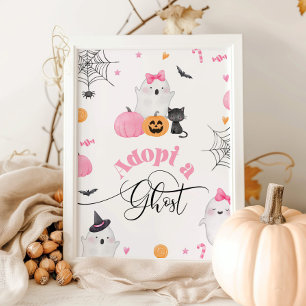 Affiche Adopter une fête d'anniversaire de Ghost Halloween