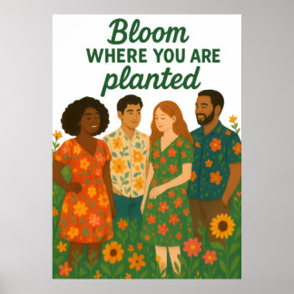 Affiche Adoptez la beauté avec ce design floral rafraîchis