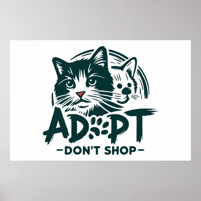 Affiche Adoptez, ne faites pas du shopping 1 (Devant)