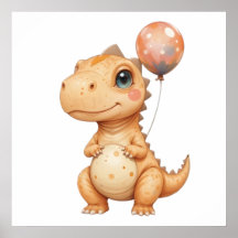 Adorable Baby Dino Wall Art - Décor de la pépinièr