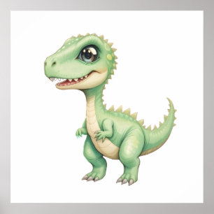 Affiche Adorable Baby Dino Wall Art - Décor de la pépinièr