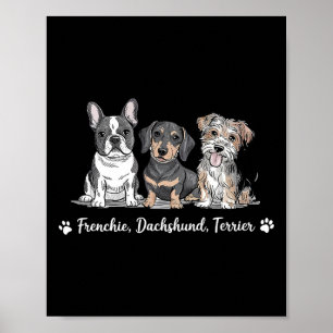 Affiche Adorable Dog Trio Art