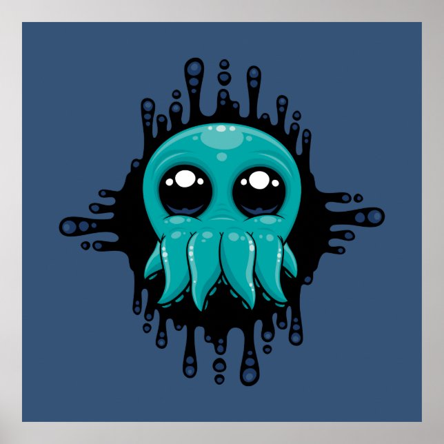 Affiche Adorable Enky Baby Octopus Friend (Devant)