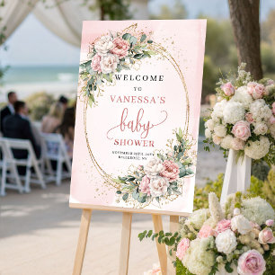 Affiche Adorable enseigne de bienvenue pour baby shower Du