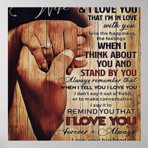 Affiche Adorable Lettre À La Femme, Beau Cadeau,