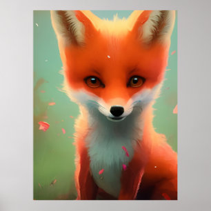 Affiche Adorable Renard rouge