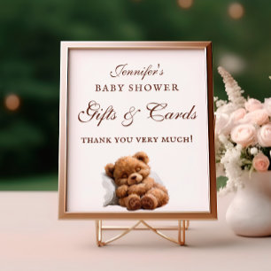 Affiche Adorable Sleeping Teddy Ours Cadeaux & Cartes