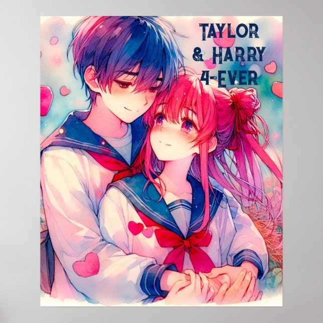 Affiche Adorable Thème Anime pour la Saint-Valentin Person (Devant)