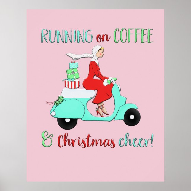 Affiche Adorables Café De Noël Et Cheval (Devant)