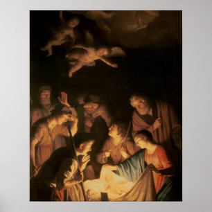 Affiche Adoration des bergers, 1617 (huile sur toile)