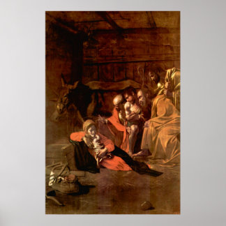 Affiche Adoration des bergers par Caravaggio