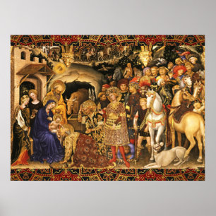 Affiche ADORATION DES MAGES  Gentile Da Fabriano, Noël