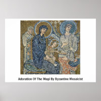 Adoration Des Mages Par Mosaiciste Byzantin