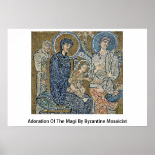 Affiche Adoration des Magi par Mosaicist bizantin
