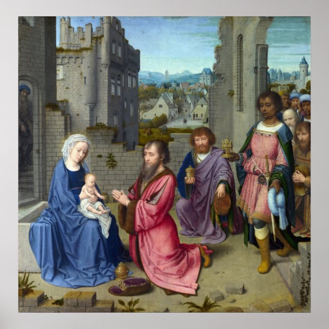 Affiche Adoration des Rois - Gerard David - c1475 (Devant)