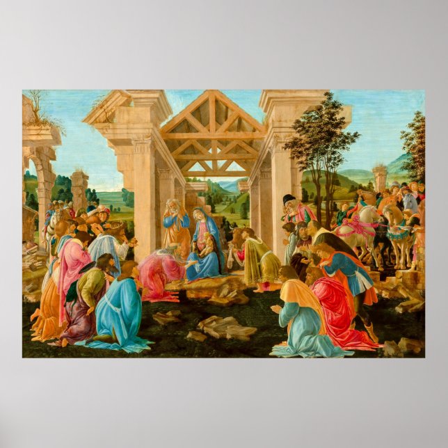 Affiche Adoration du Magi Sandro Botticelli 1478-1482 (Devant)