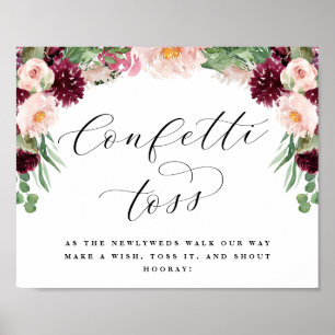 Affiche Adore Confetti Toss Send Off Newlywed Wedding Sign