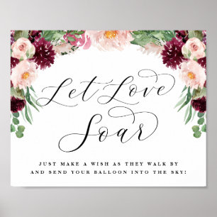 Affiche Adore Let Loar Soar Balloon Envoyer Mariage Signal