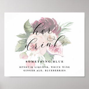 Affiche Adore son bar à cocktails de la mariée Mariage Pan