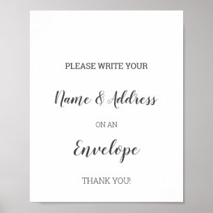 Affiche Adresse De Baby shower Minimaliste Un Panneau D'En