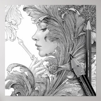 Affiche Adult Coloring Blending and Shading Technique